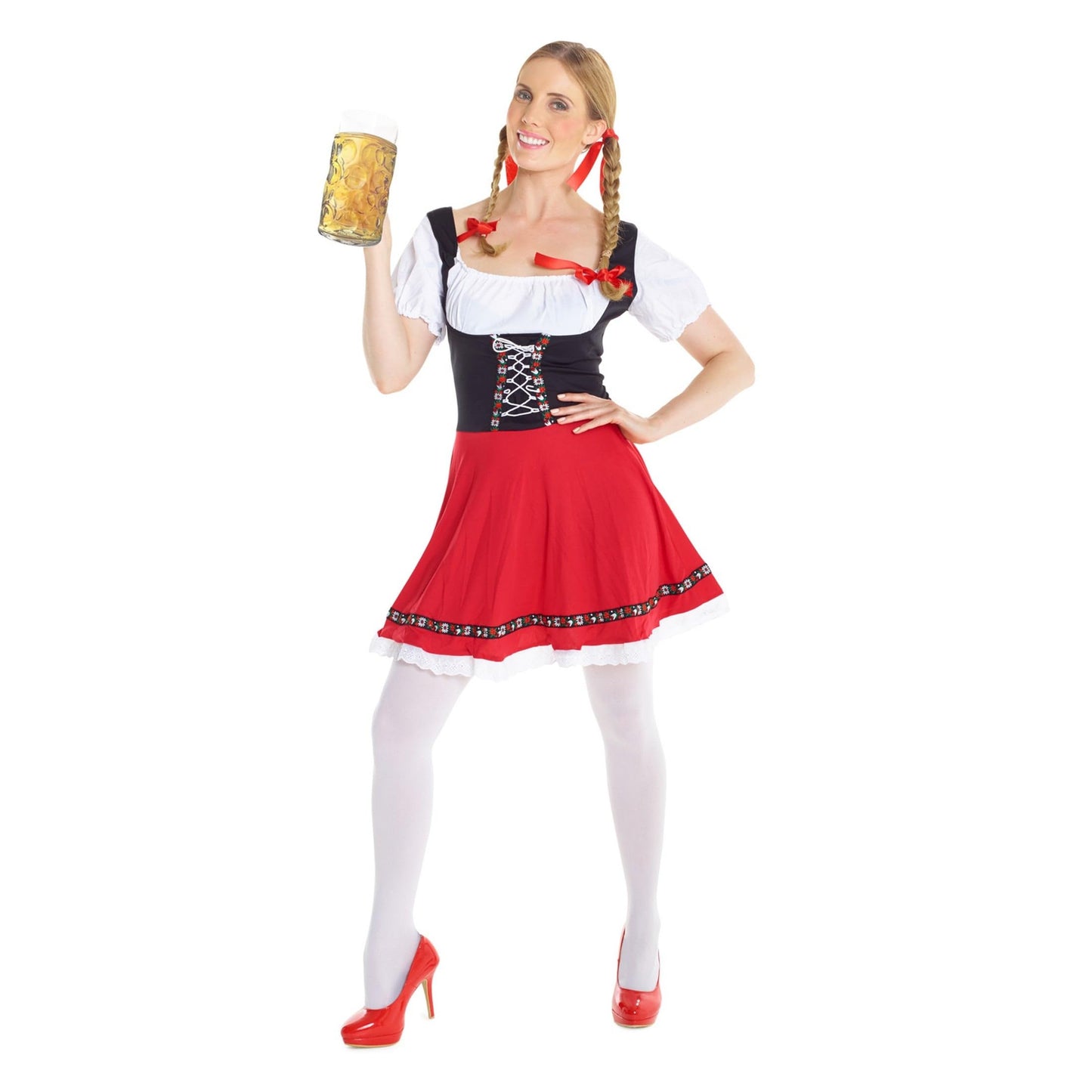 Morph Oktoberfest Costume Women Dirndl Dress Bavarian Beer Maid Outfit Traditional German Dress for Festivals, Medium