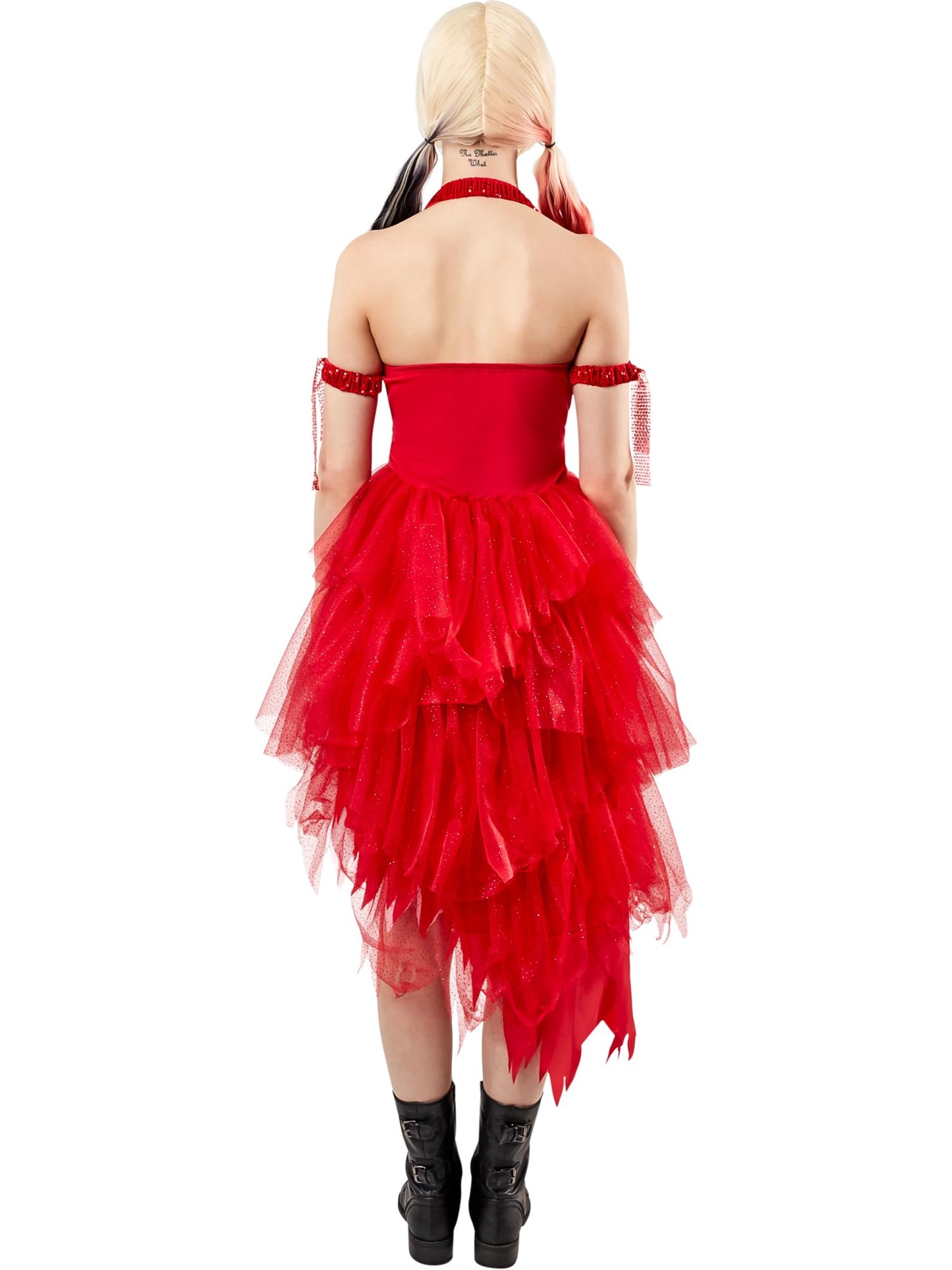 Rubies Official Harley Quinn Ladies Red Dress Halloween Suicide Squad 2 Women's Villain Costume - Size Medium Halloween