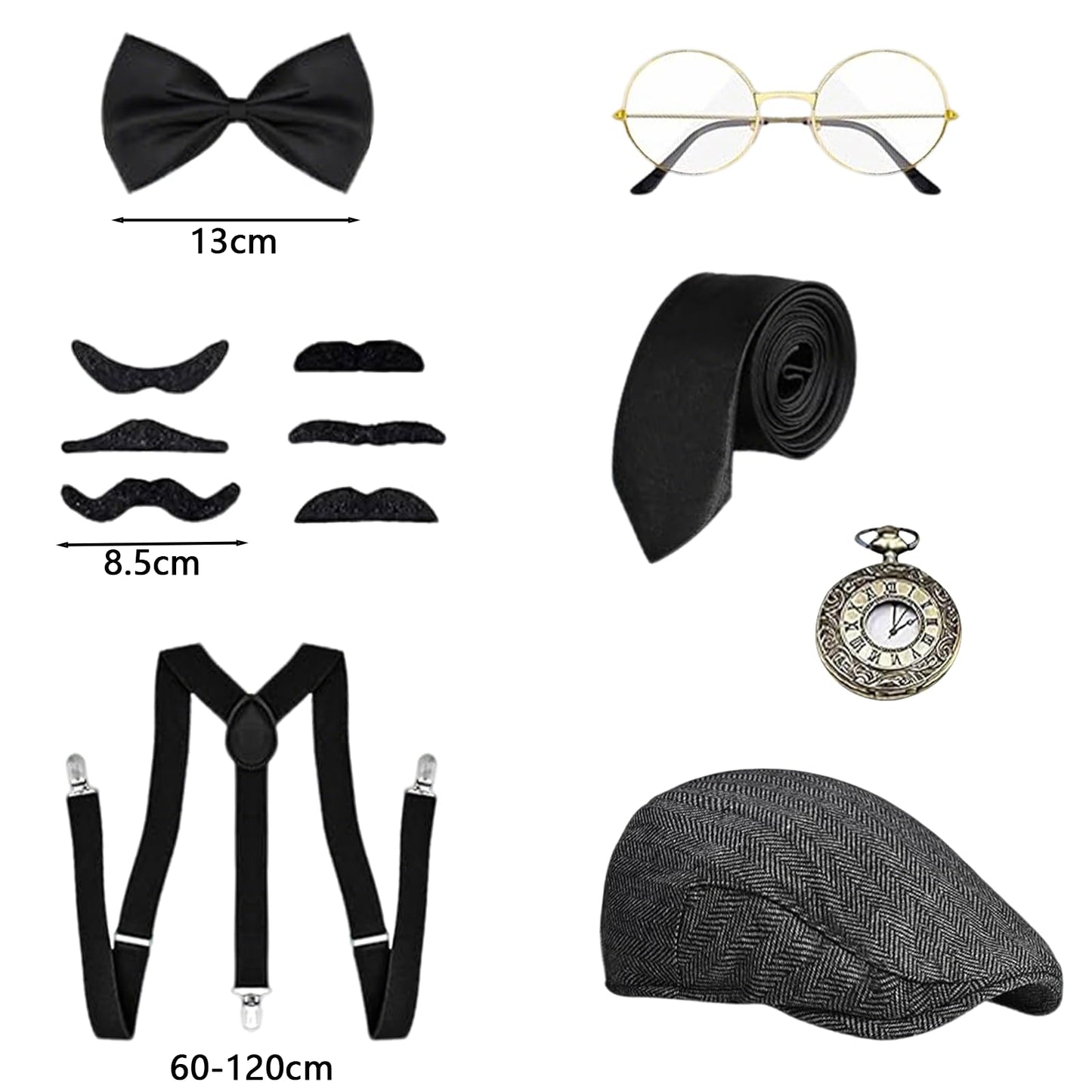 20s Costume Men's Accessories - Mafia Peaky Blinders Gatsby