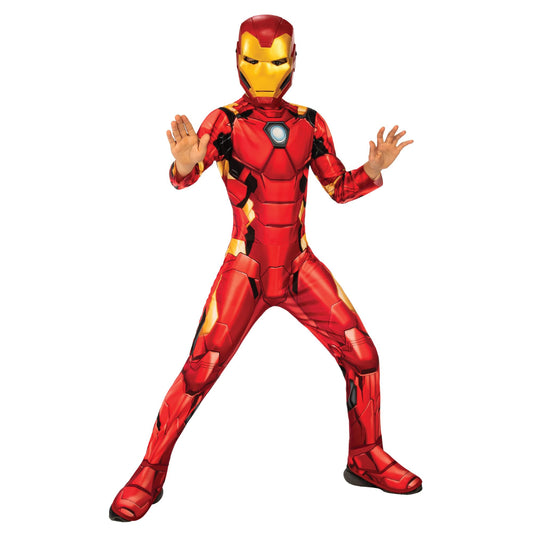 Rubies 301732S Iron ManChild's Costume Man Kids Fancy Dress, Boys, Multi, 7-8 Years Halloween