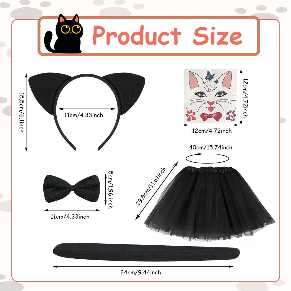 Cat Costume for Kids - Animal Costume Set with Accessories - Animal (image 3)