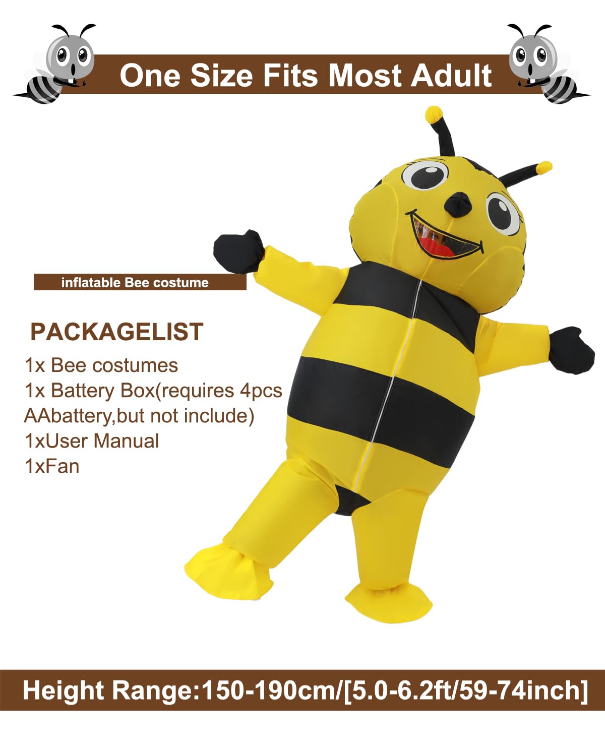 Inflatable Bee Costume for Adults - Inflatable Costumes for Men