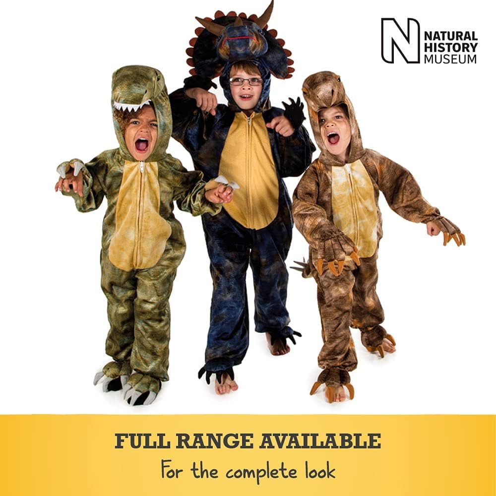 PRETEND TO BEE Stegosaurus Dinosaur Dress Up Costume for Kids, Official Natural History Museum, Onesie, Multicoloured, 5-7 Years