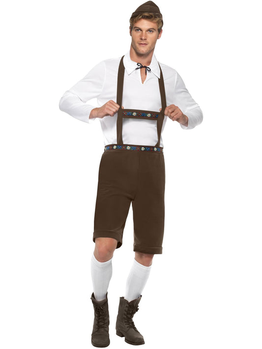 Smiffy's Adult Oktoberfest Bavarian Man Costume Chest, Brown, L - Size 42inches-44inches