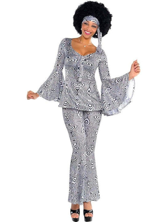1970s dancing queen ladies fancy dress 70s groovy disco