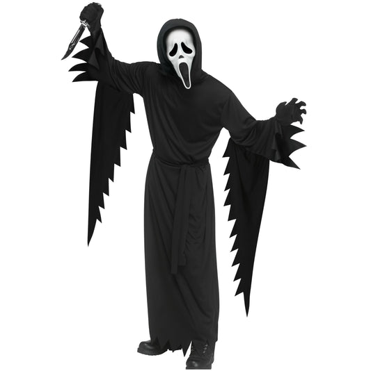 Fun World Teen Ghost Face Costume, Black, One Size