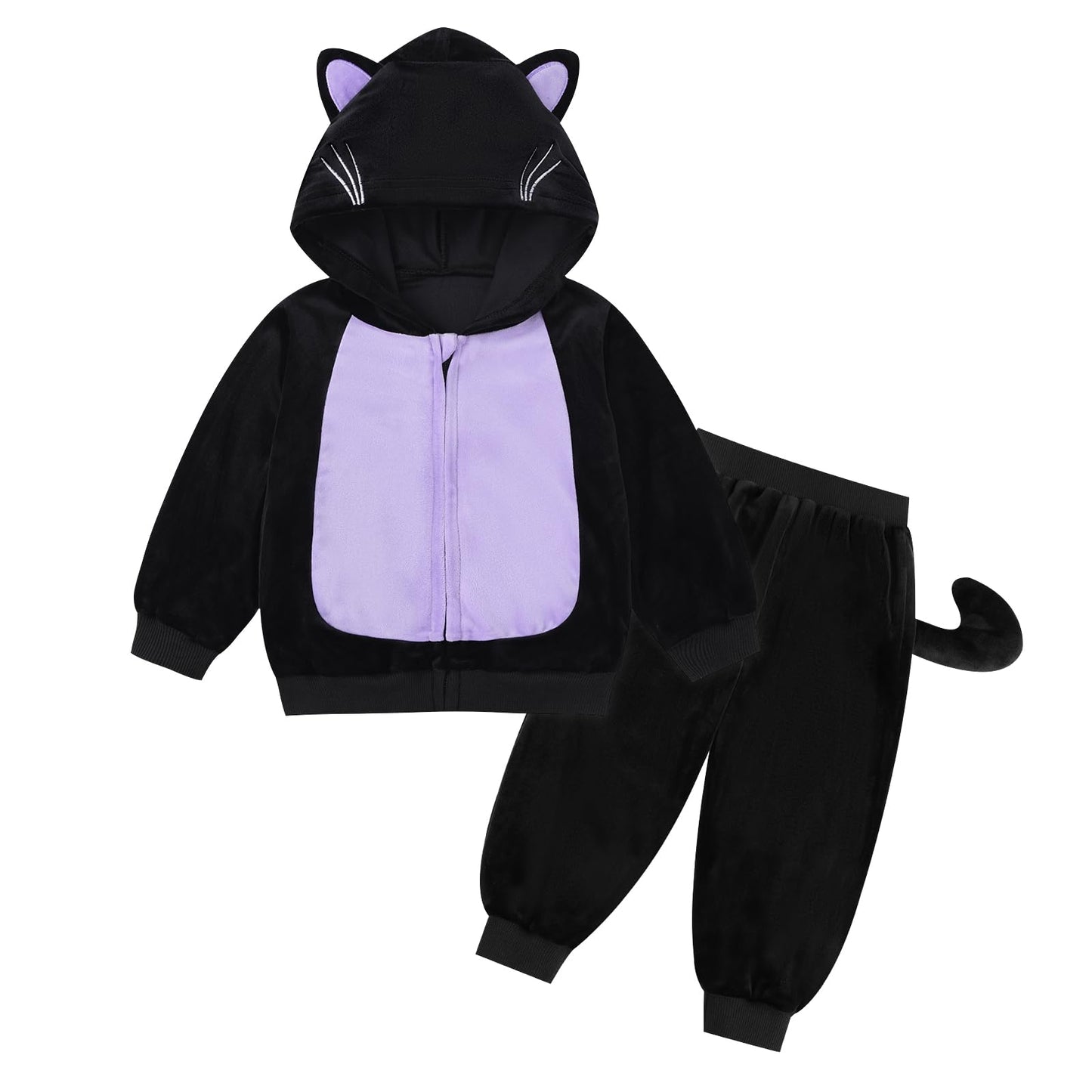 Miyanuby Toddler Baby Girls Boys Fuzzy Warm Outfit Set Halloween Costumes Fall Winter Pants Clothes Dress Up Animal Costumes