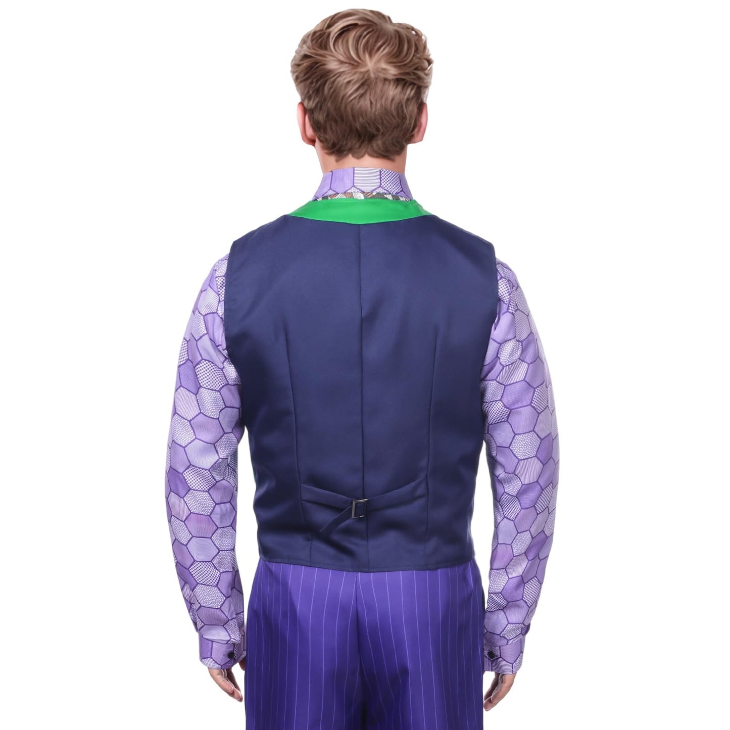 Alaiyaky Adult Men Joker Costume Shirt Vest Tie Outfit Suit Set Halloween Cosplay Dress Up Props (Style A, XXL)