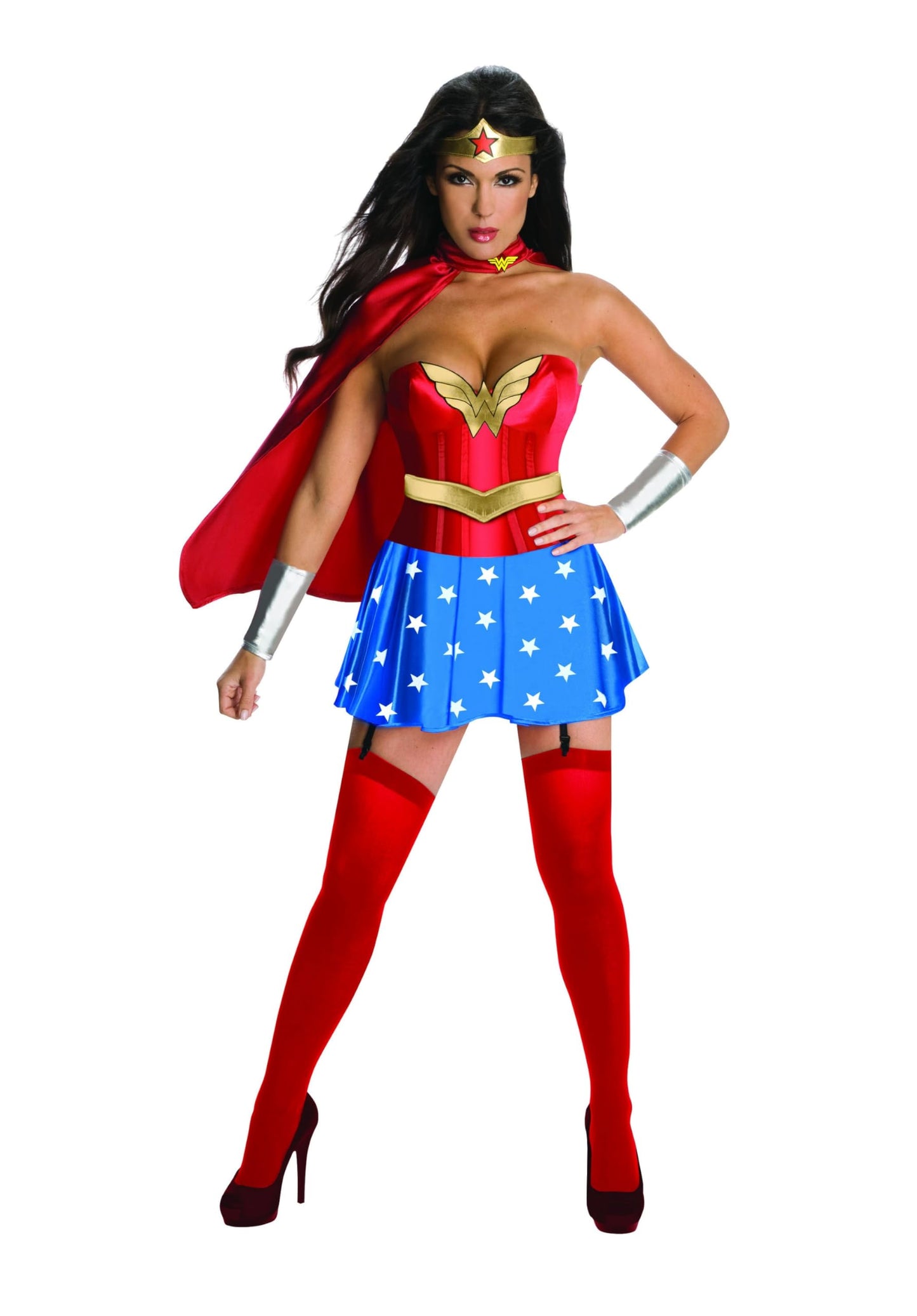 Official Ladies Wonder Woman Corset Adult Costume - Halloween