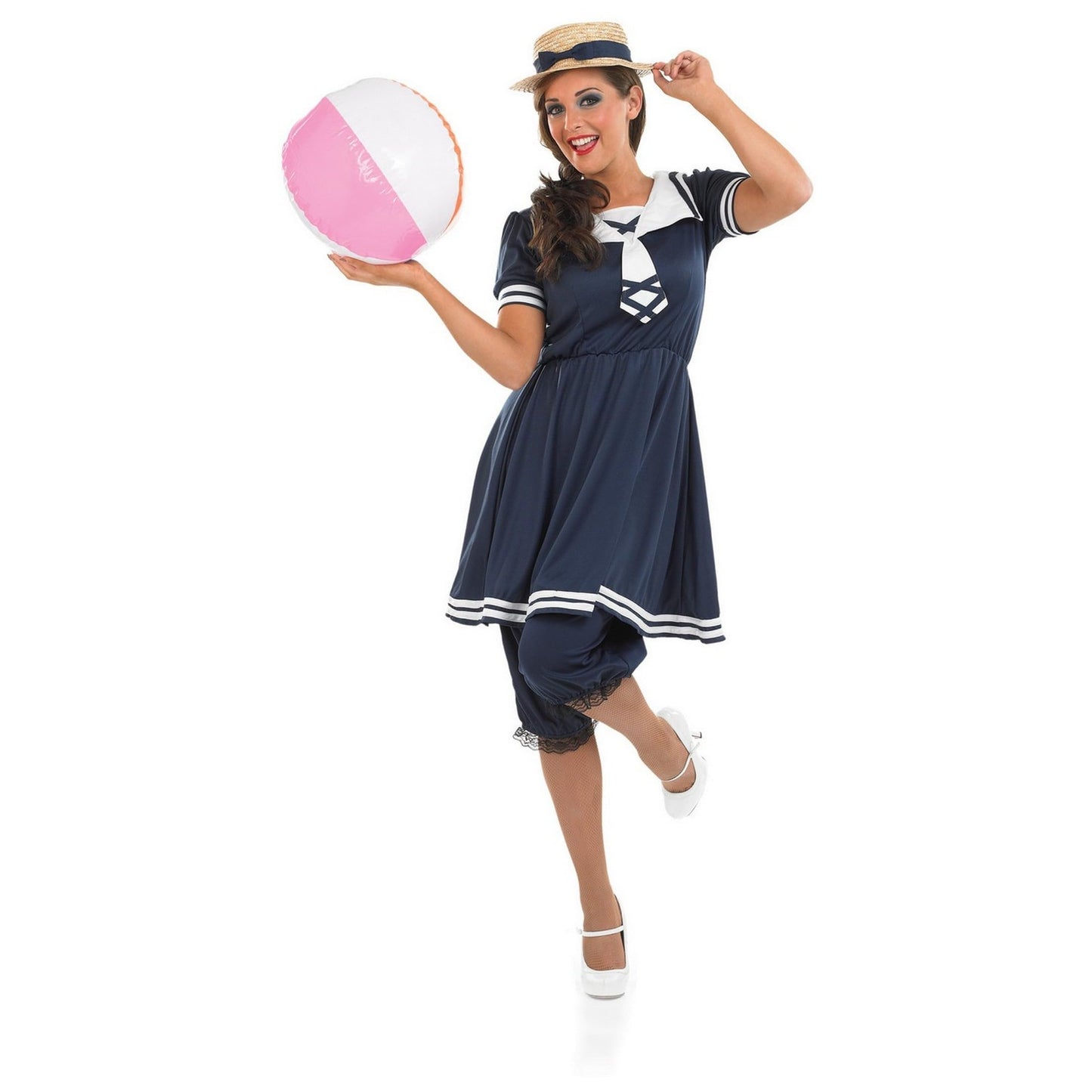 Fun Shack Old Time Victorian Bathing Suit Costume 20s, Mens 1920s Victorian Suit, Halloween Costumes for Men Adult Large