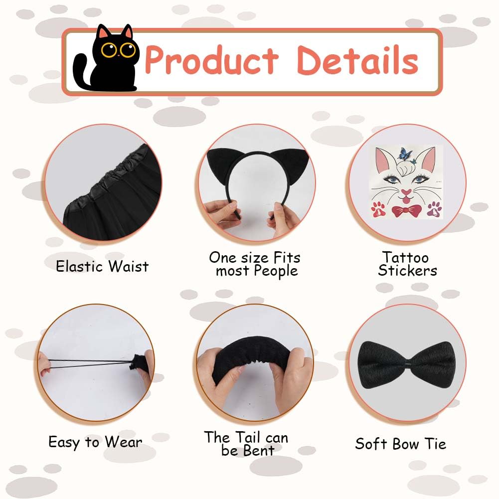Cat Costume for Kids - Animal Costume Set with Accessories - Animal (image 2)