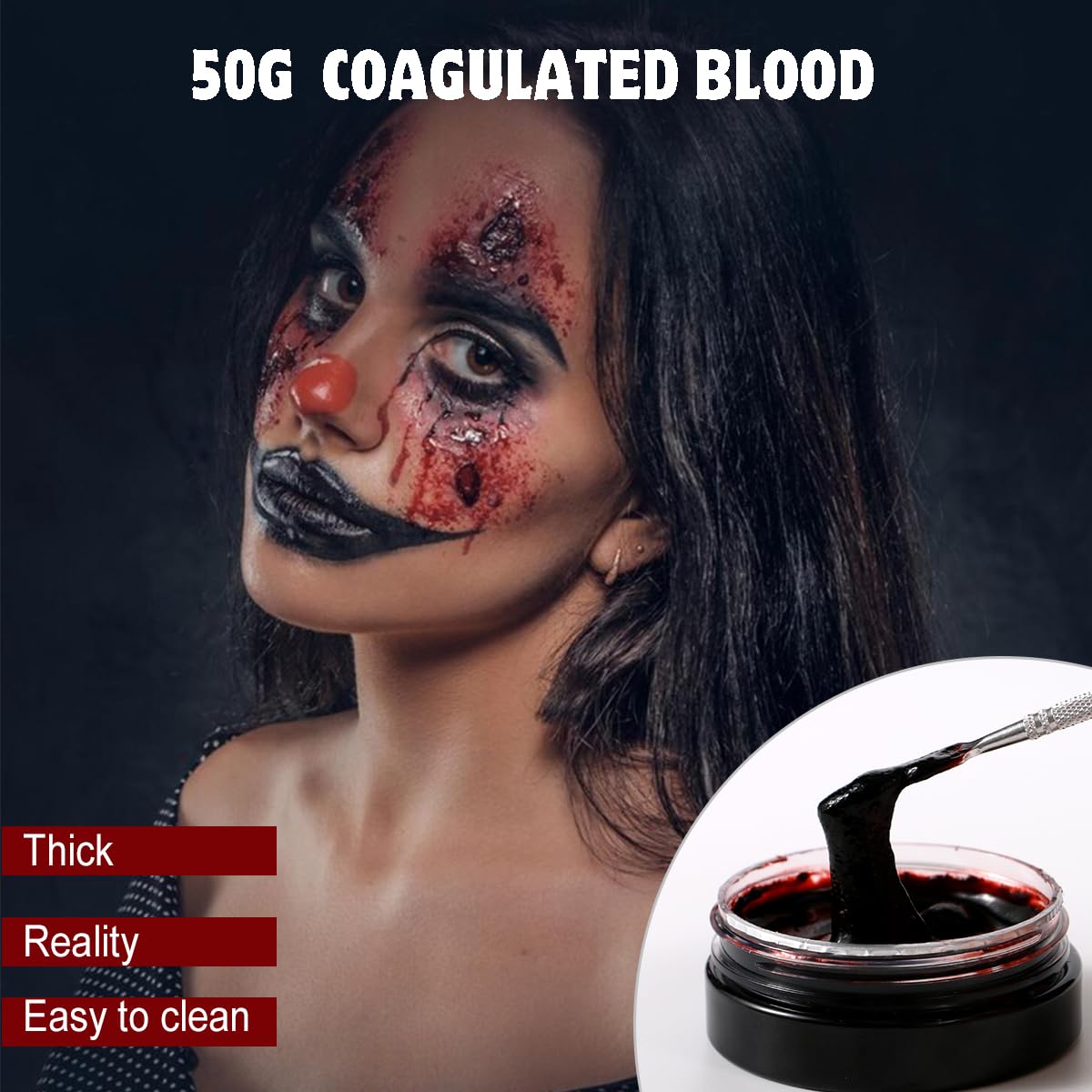 Bowitzki Professional SFX Makeup Kit – Special Effects Makeup Kit with Fake Blood, Coagulated Blood, Liquid Latex, Bruise & Zombie Face Paint for Halloween, Cosplay, Horror FX, Theater