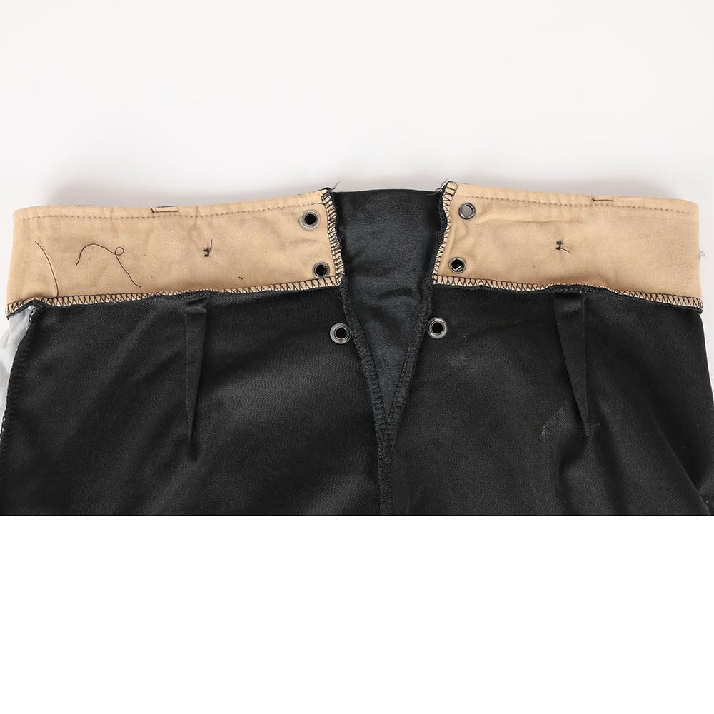 YUDATPG Men’s Lederhosen Shorts Adult Bavarian Oktoberfest Costume German Beer Festival Halloween Party Cosplay Suit Dresses up (UK, Alpha, L, Regular, Regular, Black)