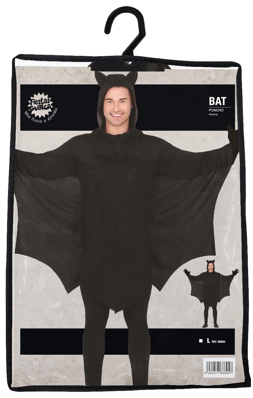 Bat Costume for Men - Black Bat Costume with Bat Ears - Hood