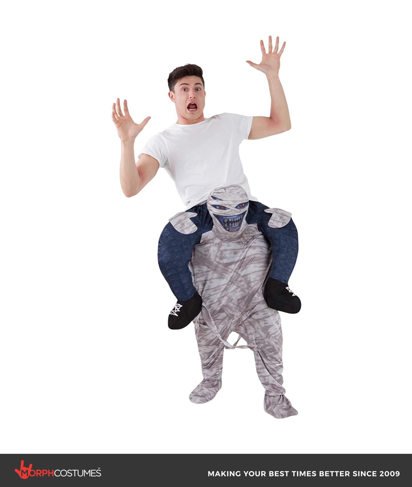Unisex Piggy Back Mummy Fancy Dress Costume - with Stuff Your Own