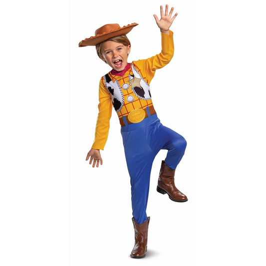 Disney Official Classic Woody Costume for Kids includes Woody Hat, Kids Cowboy Costume, Woody Fancy Dress Up Outfit, Toy Story Costume, World Book Day Costumes for Boys M