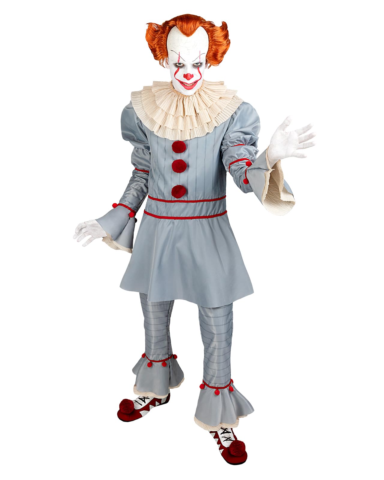 Funidelia Official Pennywise Wig - IT Chapter Two for Men and Women, Includes wig with forehead. Costume accessories for adults for parties, Carnival and Halloween