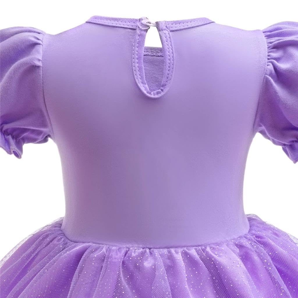 Lito Angels Baby Girls Princess Royal Princess the First Fancy Dress Up Costume Infant Onesie Bodysuit Romper Birthday Outfit with Headband Age 12-18 Months