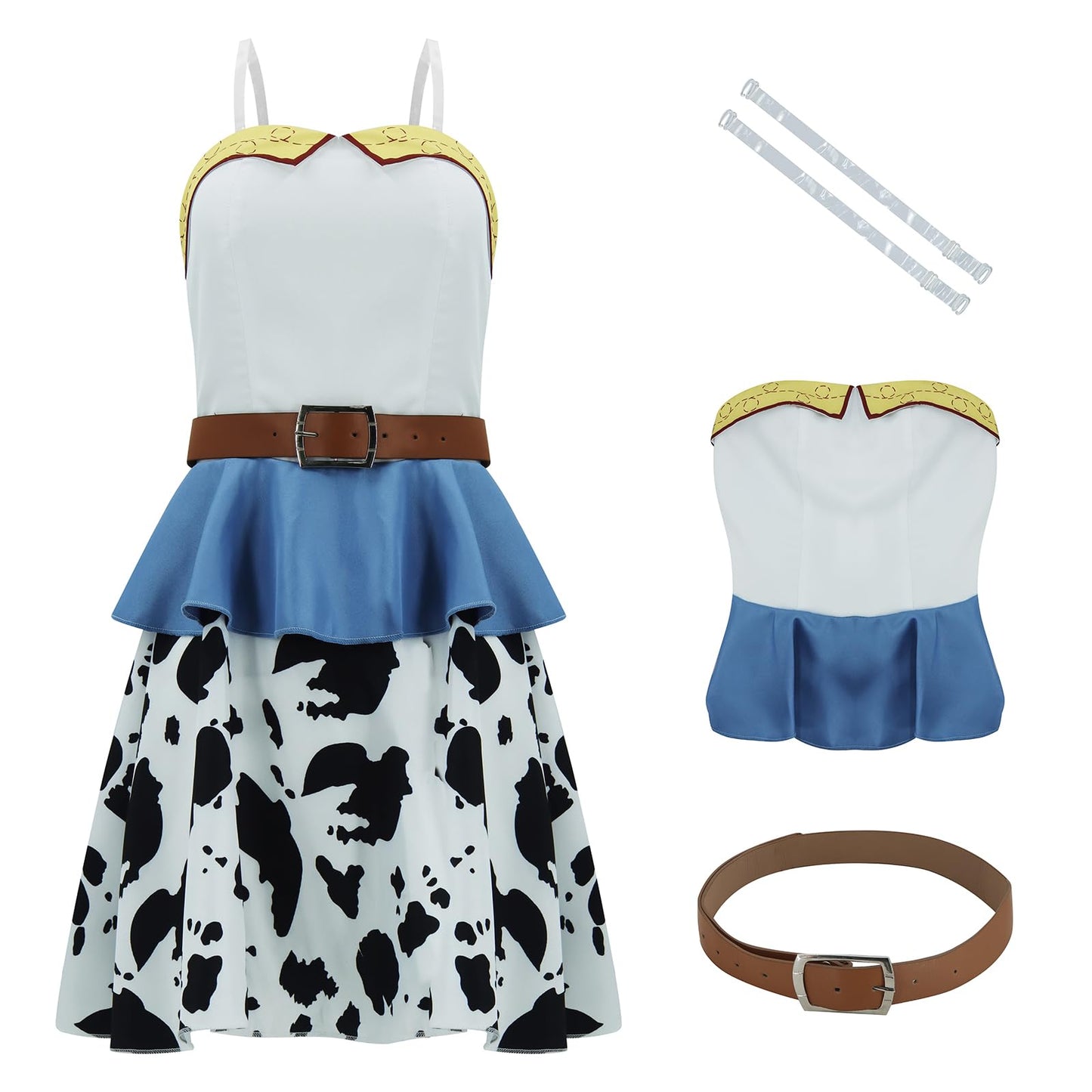 Adult Jessie Costume Dress Women Woody Costume Sleeveless Cowgirl (image 5)