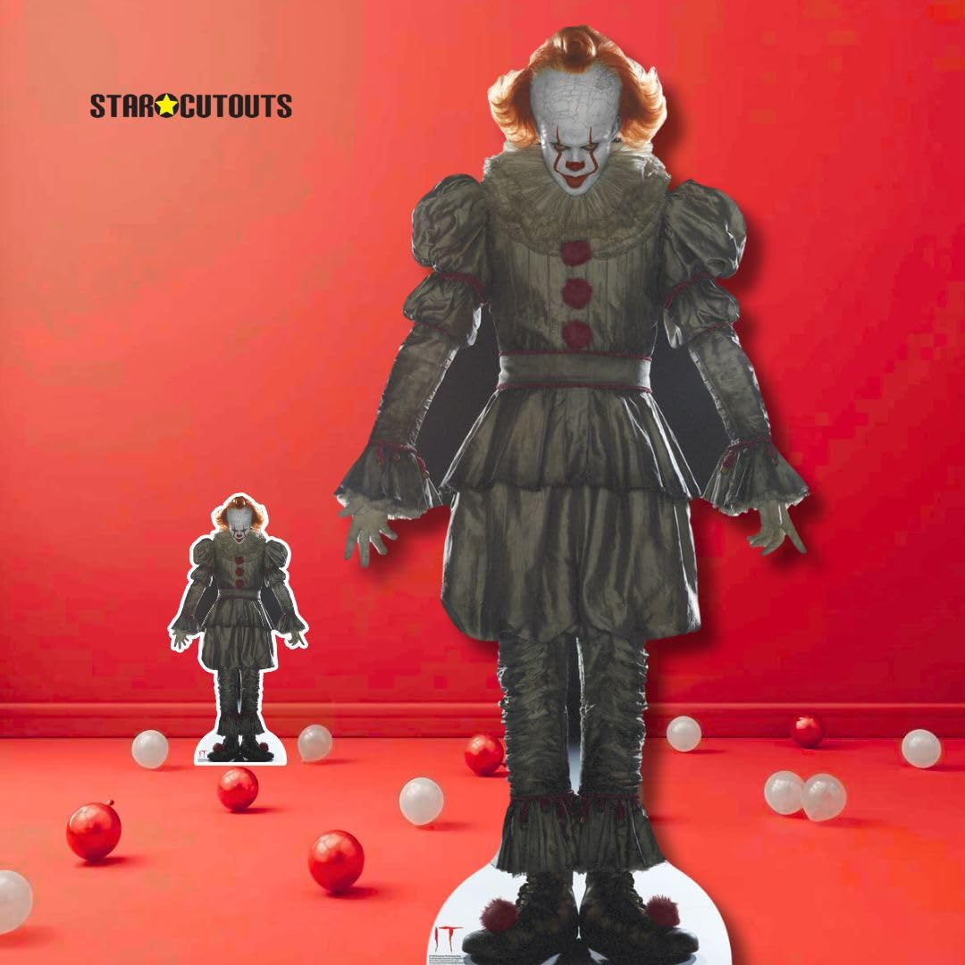 Star Cutouts SC1392 Pennywise IT Lifesize Cardboard Cutout – Horror Movie Decoration, Halloween Display & Collector Standee