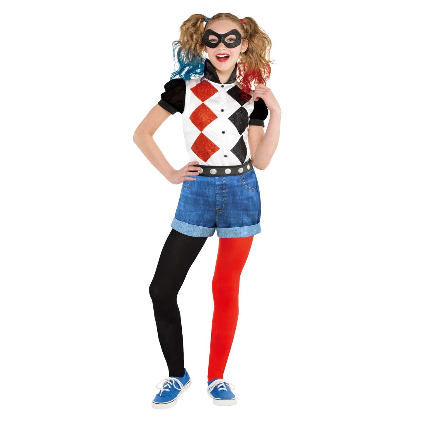 Amscan 9906095 Girls Classic Official Licensed Warner Bros Harley Quinn Child Kids Fancy Dress Costume (8-10 Years)