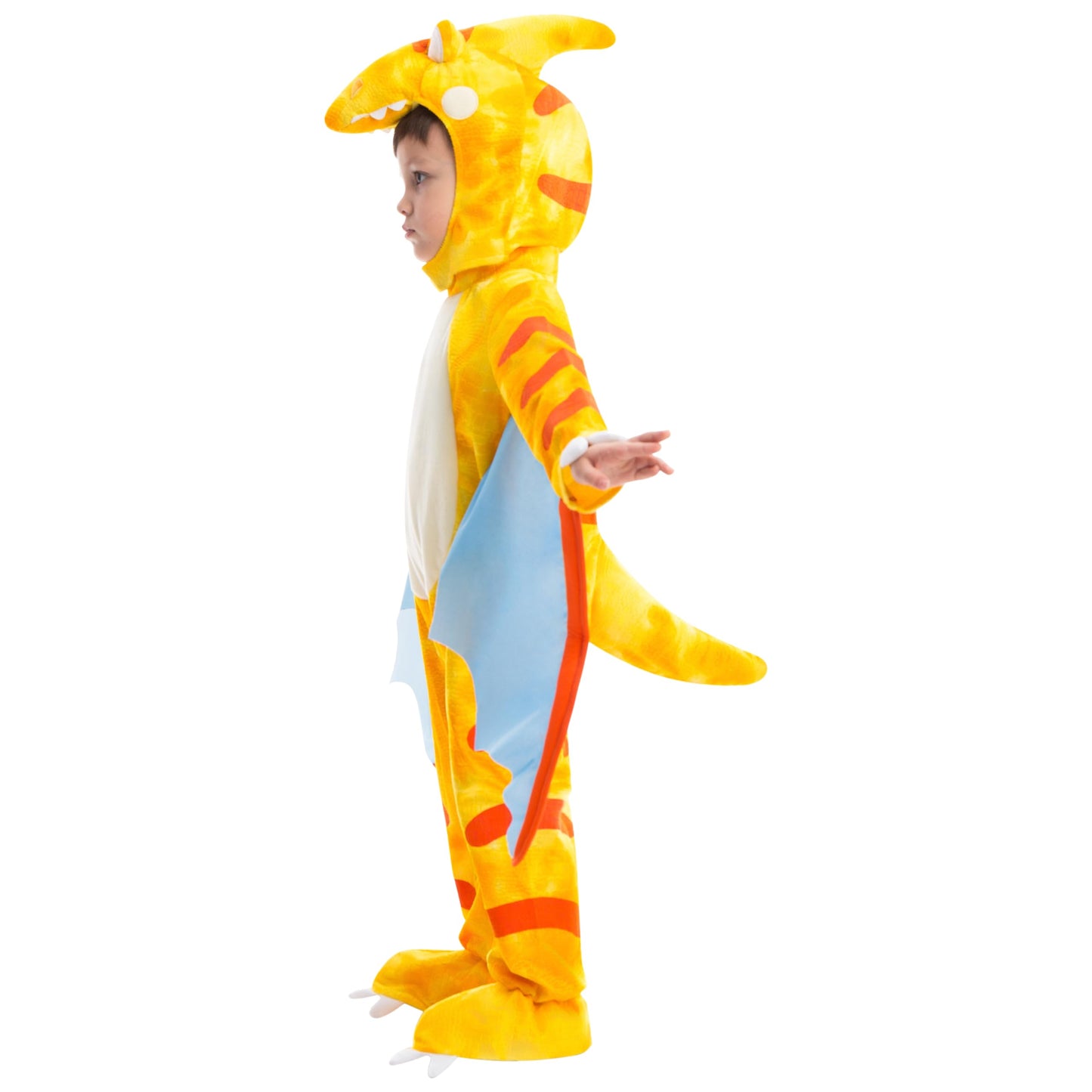 Spooktacular Creations Yellow Prehistoric Pterodactyl Dinosaur Costume Kid and Toddler Deluxe Set for Halloween Dress Up Party and Dinosaur Themed Party (3T)