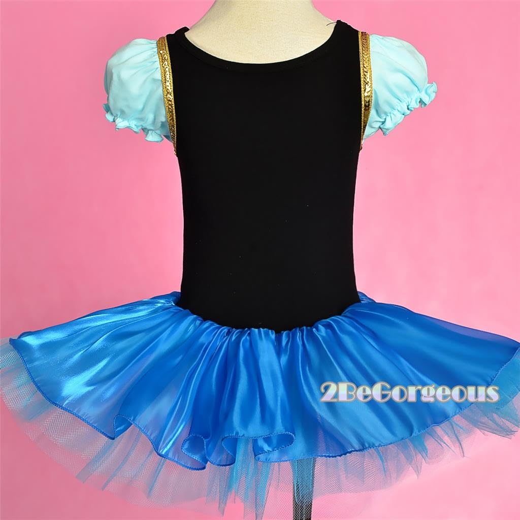 Lito Angels Ice Princess Ballerina Dance Costume for Kids Girls, Ballet Tutu Dress Fancy Dancewear, Age 3-4 Years (Tag Number M) Multicoloured
