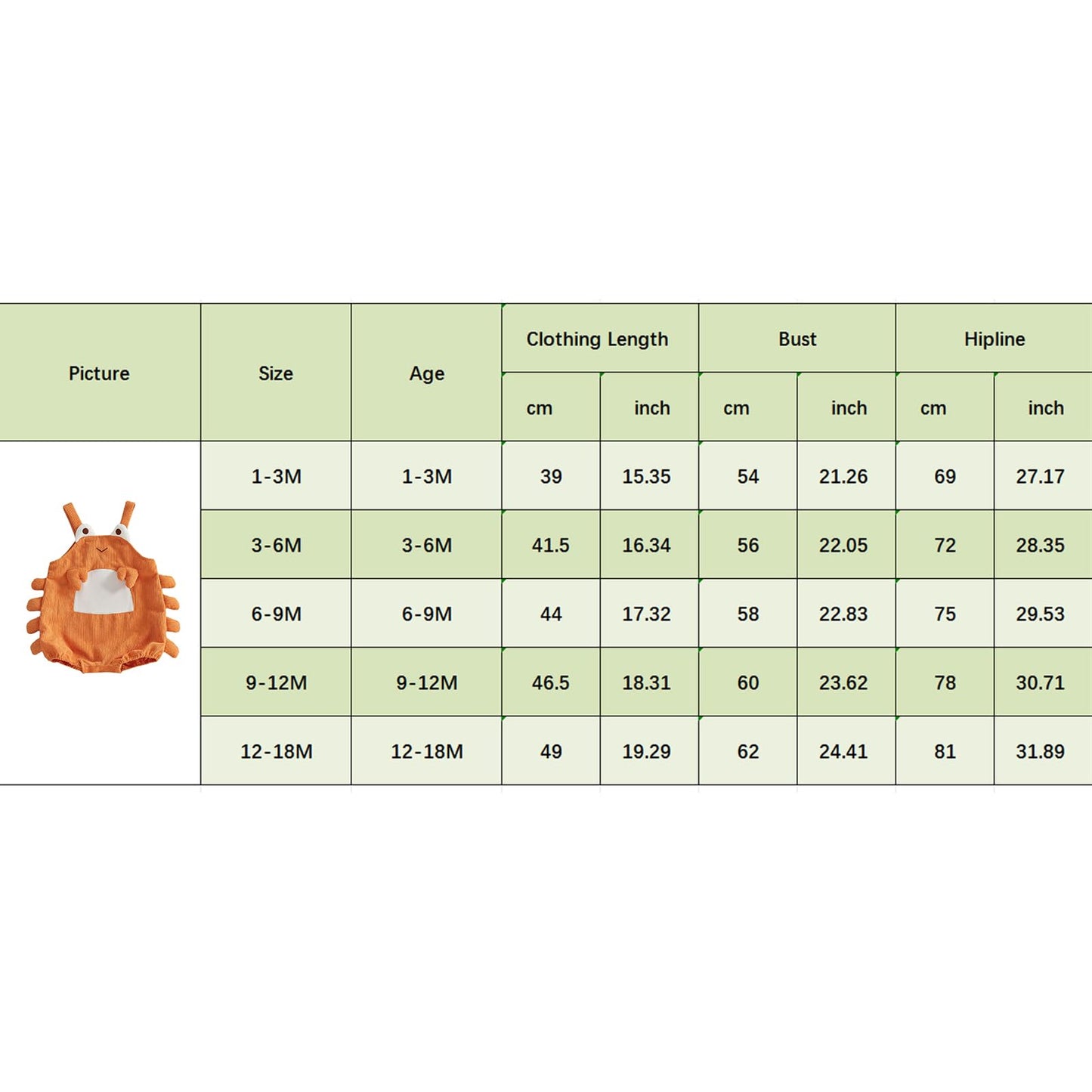 Edhomenn Baby Lobster Romper Newborn Cute Lobster Costume Infant Backless Corduroy Crab Overall Toddler Sleeveless Bodysuit 1-18months Clothes (01 Orange, 6-9 Months)