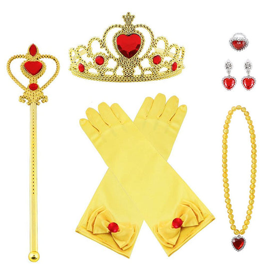 Ice princess costume set with crown, wand and accessories