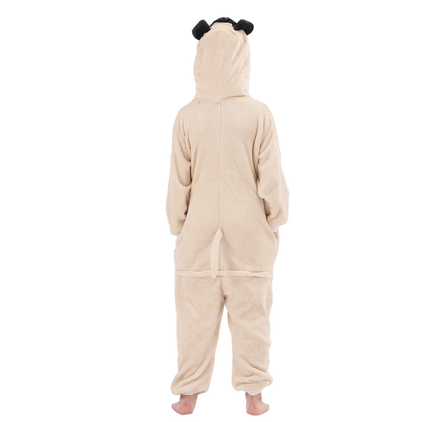 Flannel Dog Costume Cosplay Halloween Animal Onesie for Kids Adults