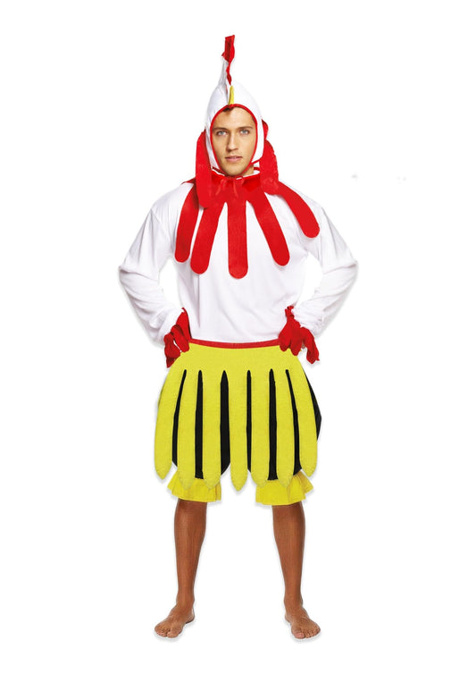 Adult mens chicken fancy dress Easter costume rooster
