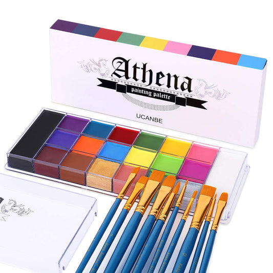 Face Body Paint Set - Athena Painting Palette - 10 Professional
