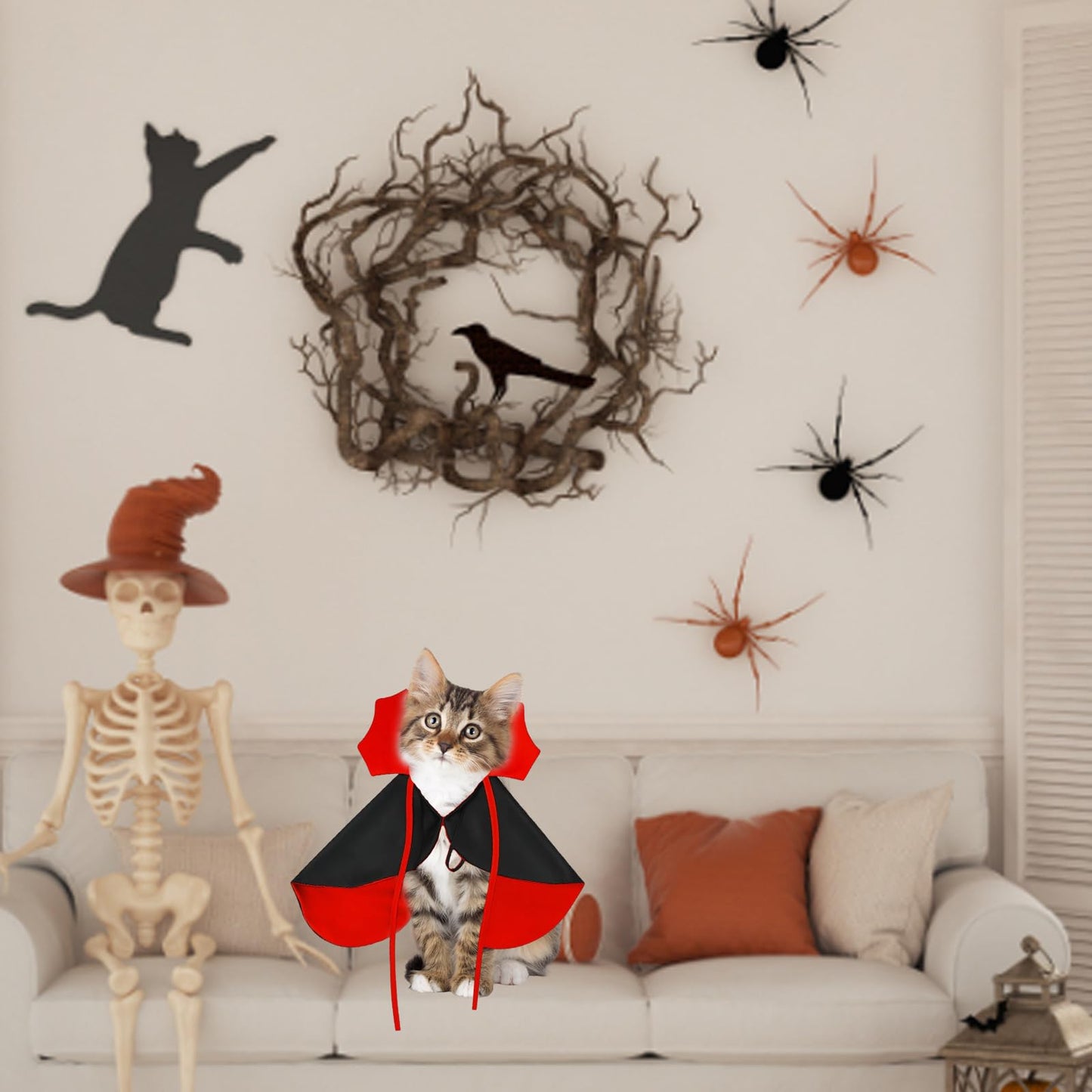 Halloween Cat Costumes - Vampire Cape for Dogs and Cats - Pet