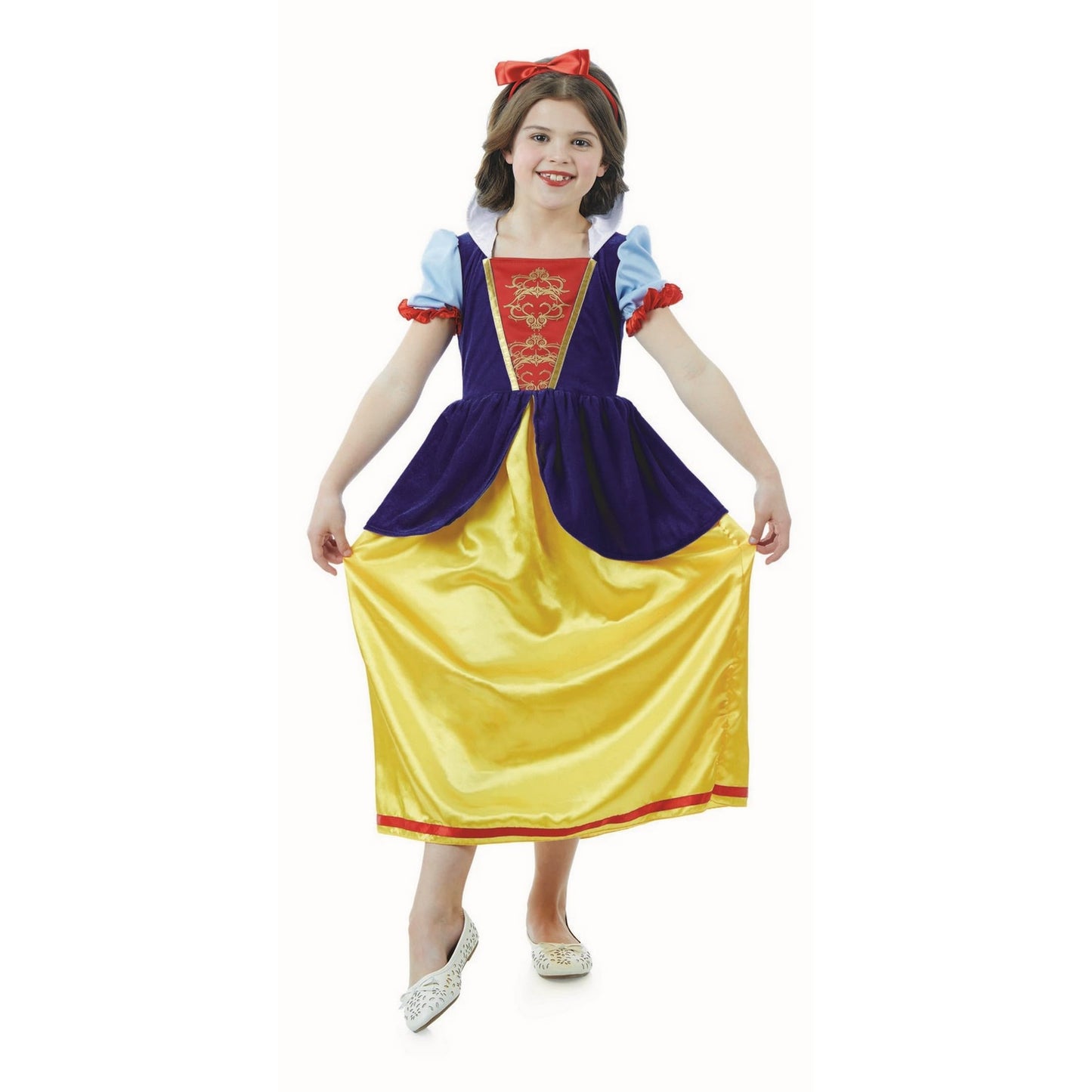 Fun Shack World Book Day Costumes for Girls, Snow Princess Dress, Fairytale Costume for Girls, Girls Princess Costume, Medium