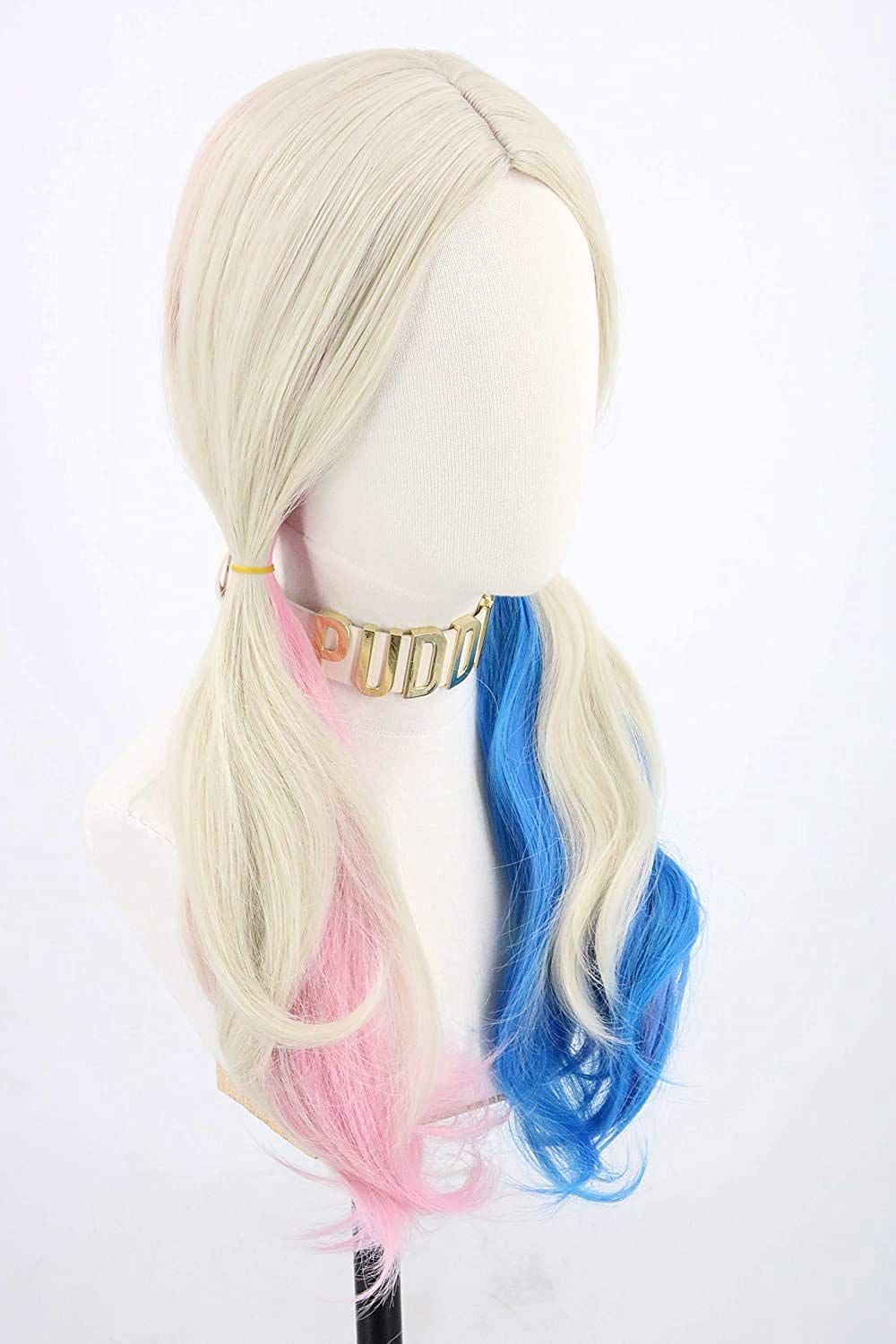 Topcosplay Women's Wig Long Curly Wig Blonde Mixed Blue Pink Wig for Halloween Cosplay Costume Fancy Dress Party