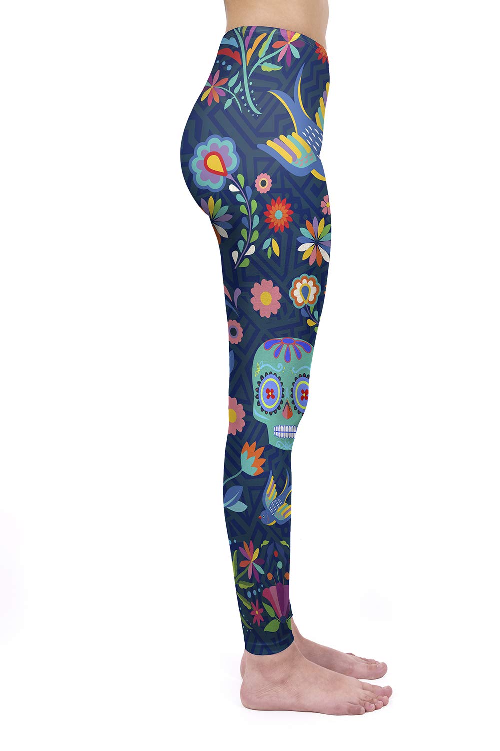 Fioeyr Women's Halloween Costume Leggings Skeleton Tight Stretch Funny Pants High Waist Stretch Leggings Ladies Elasticated