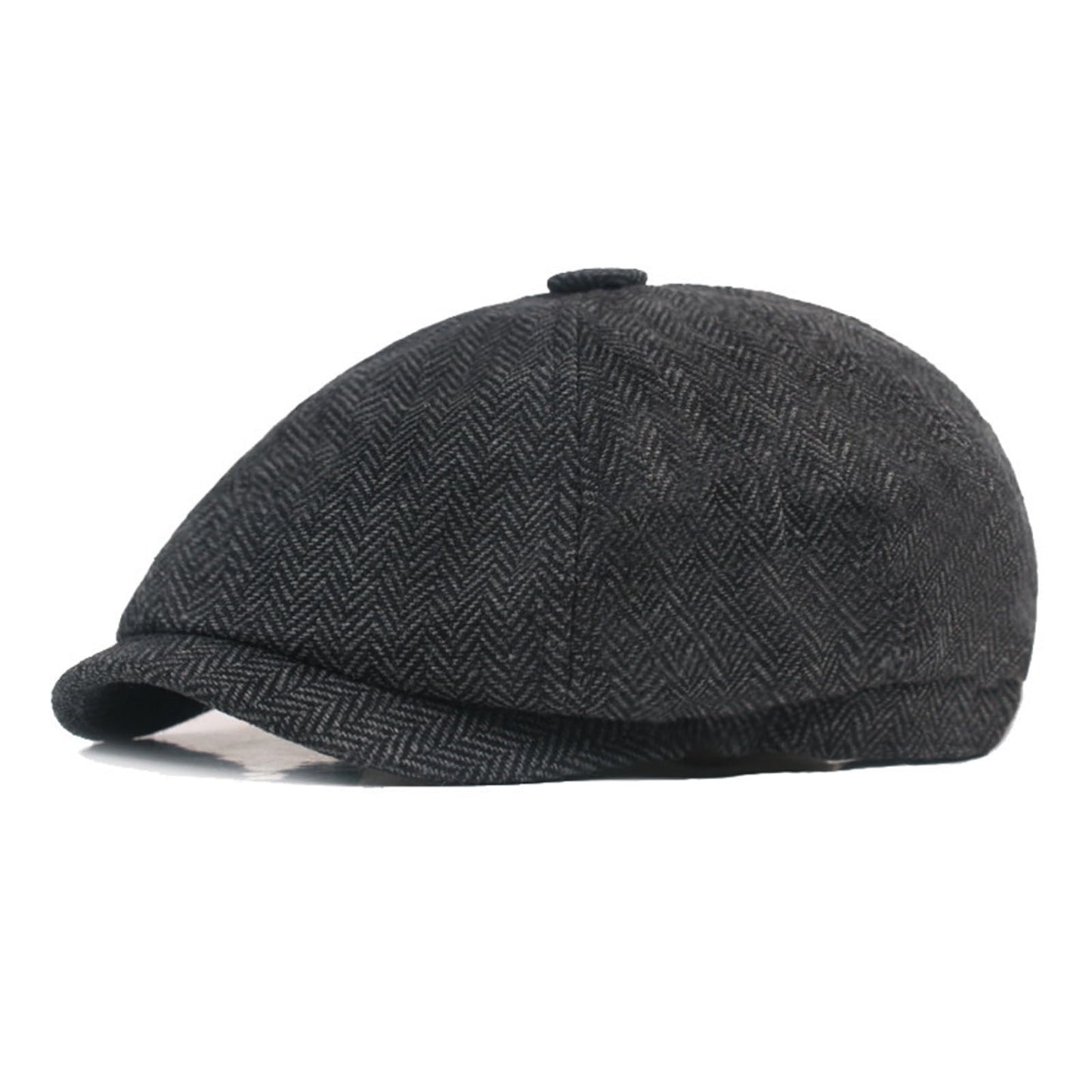 Newsboy Cap for Men - Peaky Blinders Hat - Adjustable Cabbie Tweed