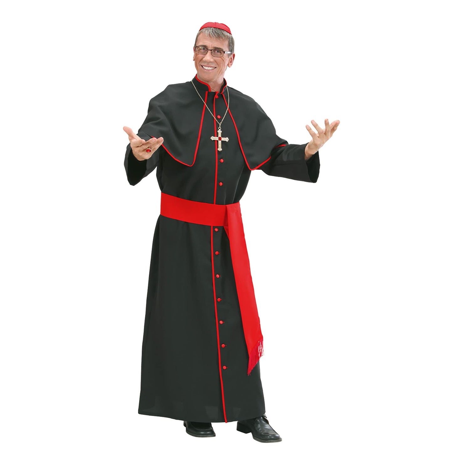 Heavy Fabric Cardinal Costume Large for Holy Pope Vicar Priest Church Fancy Dress