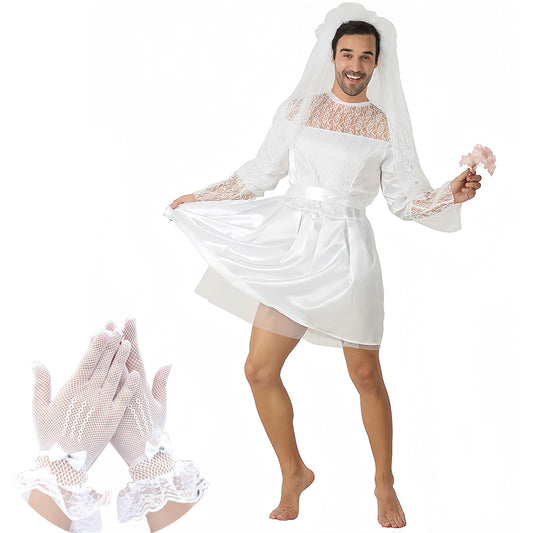 Halloween stag do outfit wedding dress with accessories