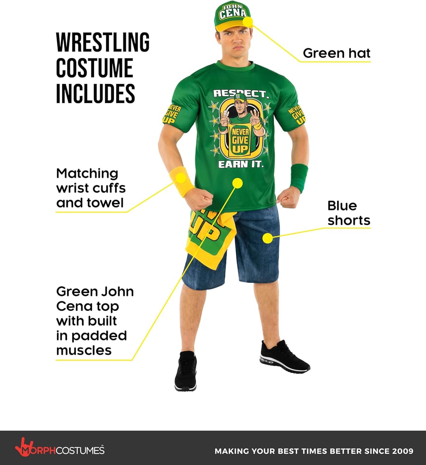 John Cena Costume - Wwe Costume - Wrestler Costumes - Halloween