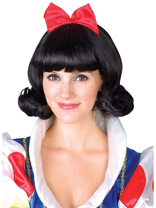 Snow Princess black wig, Snow White costume, one size fit