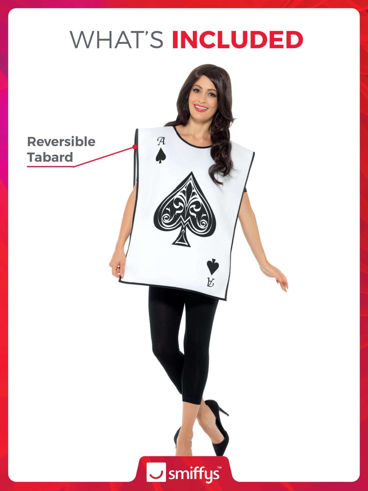 Carded Guard Costume - White with Reversible Tabard - Fairytale (image 2)