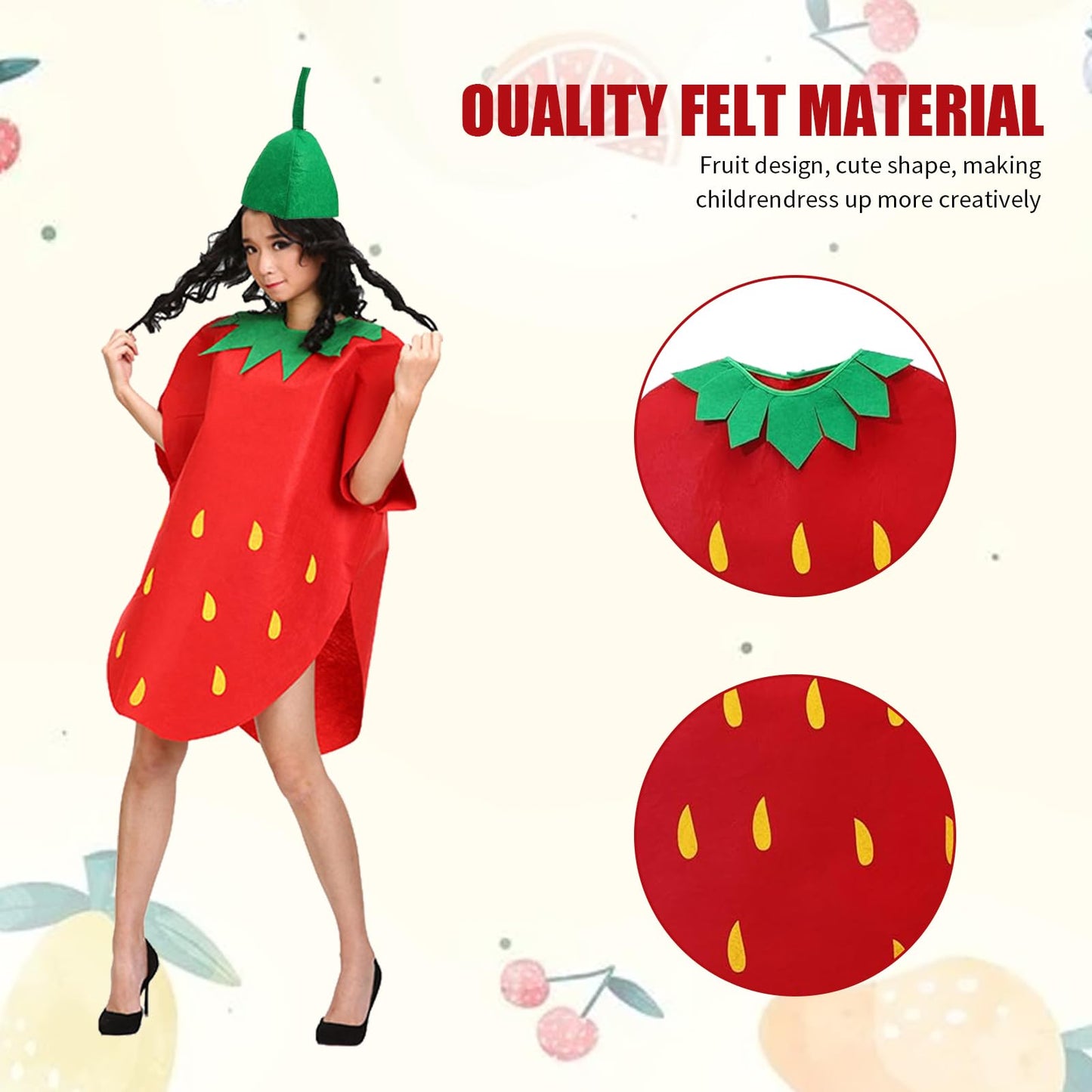 Strawberry Costume for Adults - Funny Fruit Cosplay Outfit (image 4)