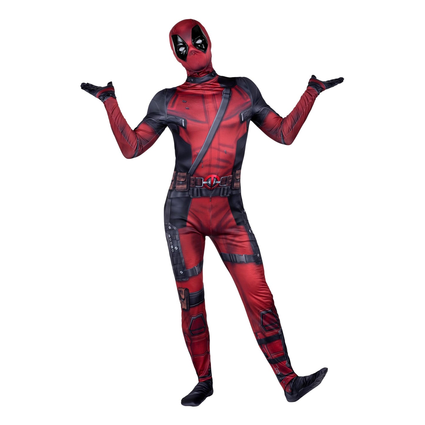 Deadpool Official Adult Deluxe Zentai Costume - Deluxe Two-Way