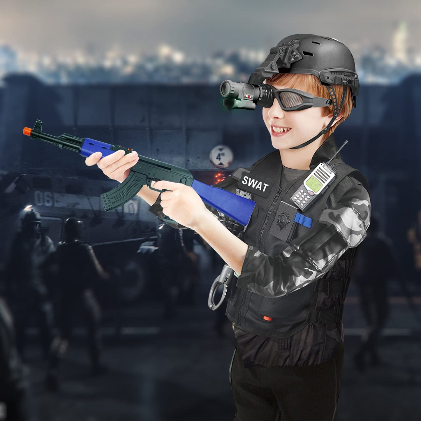 Kids Police Officer Pretend Set Uniform Outfit Role-playing Toys
