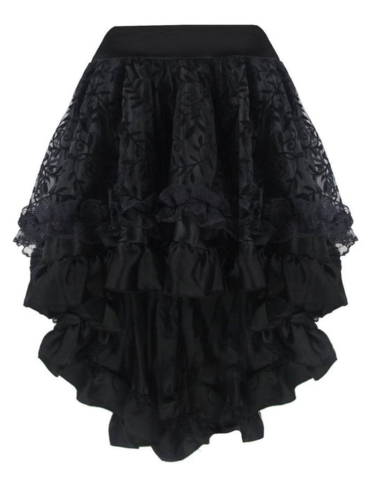 Women's Steampunk Gothic Dress Costume Vintage Multi Layered