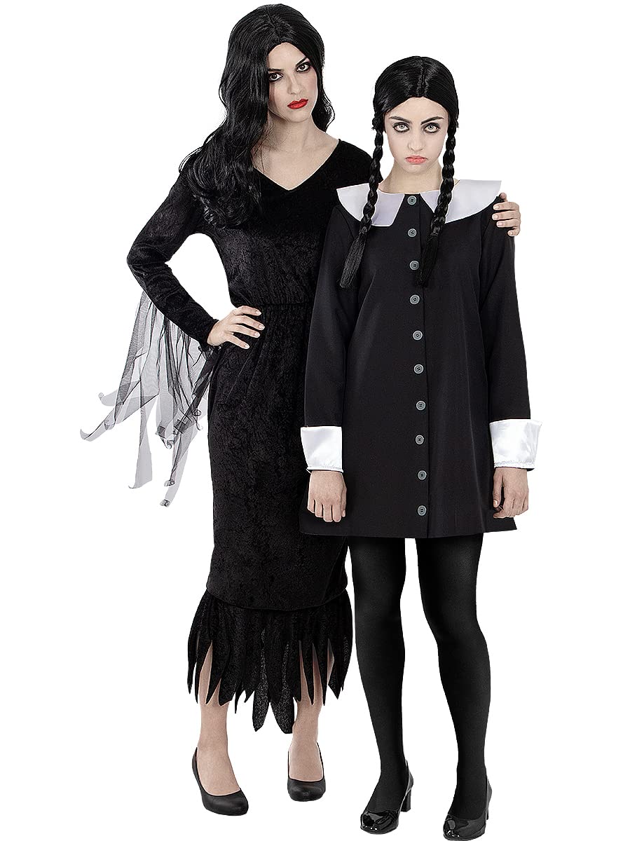Funidelia | Wednesday Addams Costume The Addams Family for woman Costume for adults accessory fancy dress & props for Halloween, carnival & parties - Size S - Black