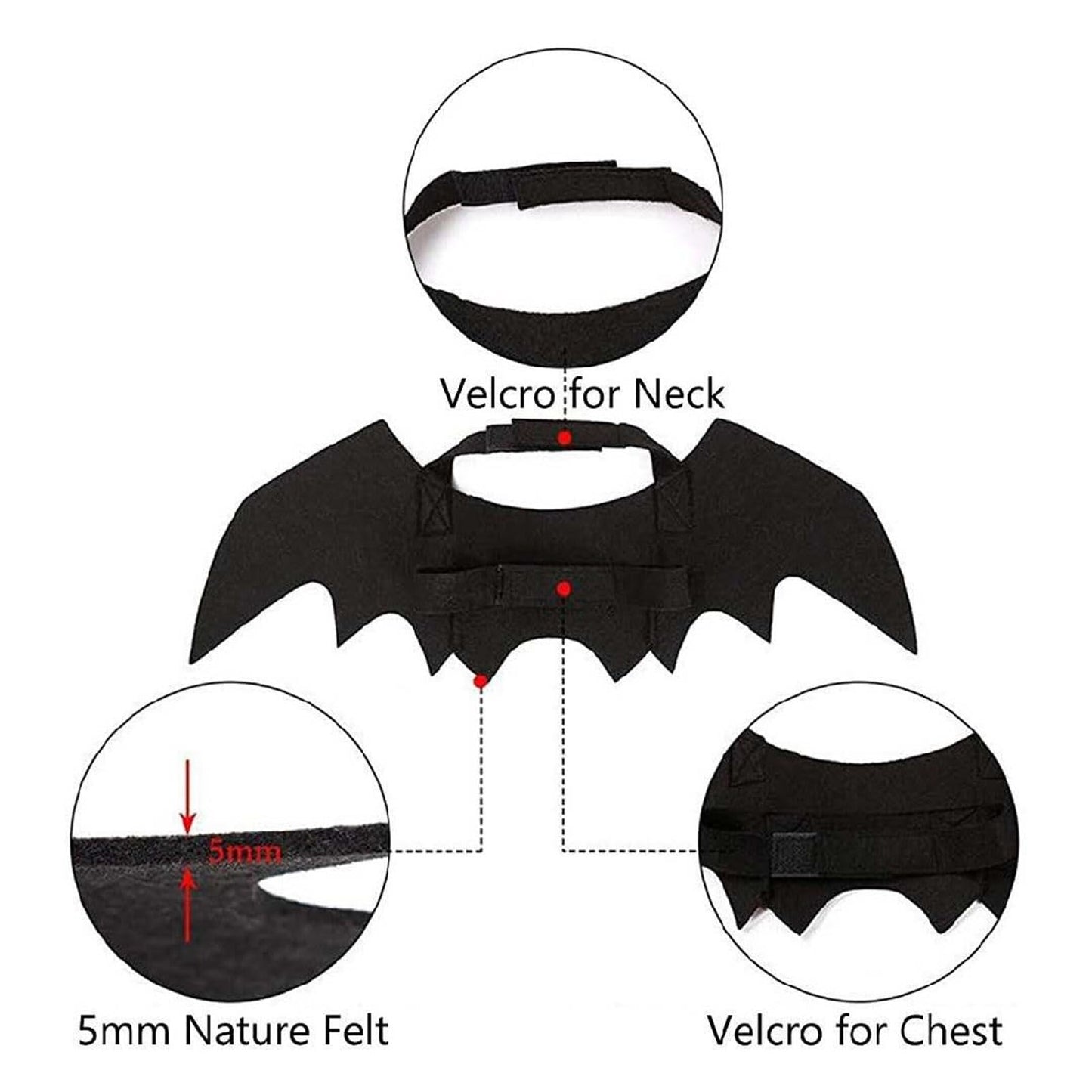 Halloween Pet Bat Wings Dog Funny Costume Cute Cat Dress Up