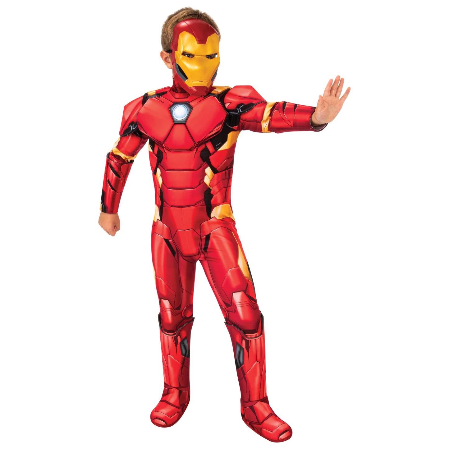 Iron Man Deluxe Kids Fancy Dress - Boys - Multicolour - Years