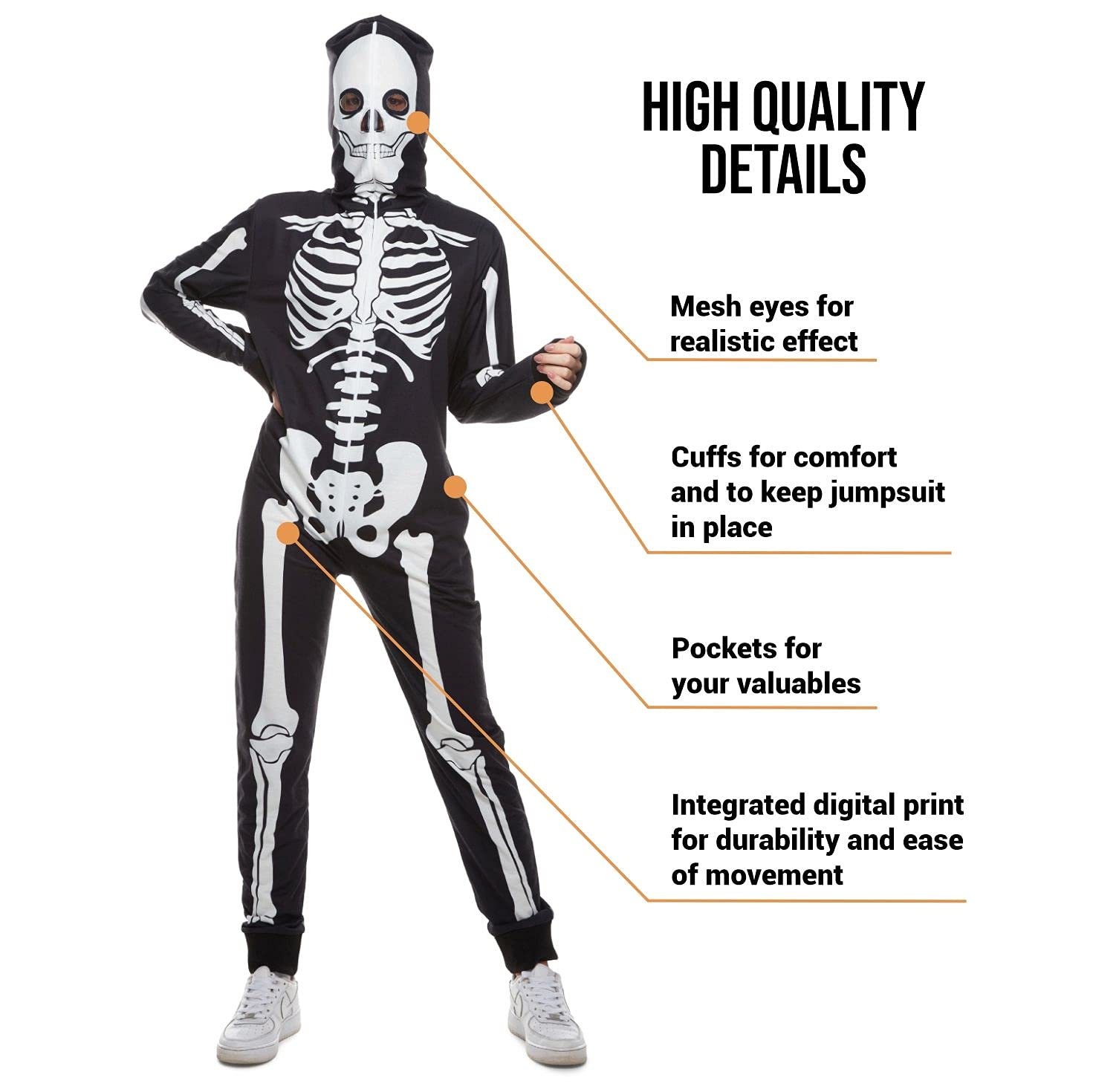 Skeleton Costume Women - Skeleton Costume Adult - Halloween (image 3)